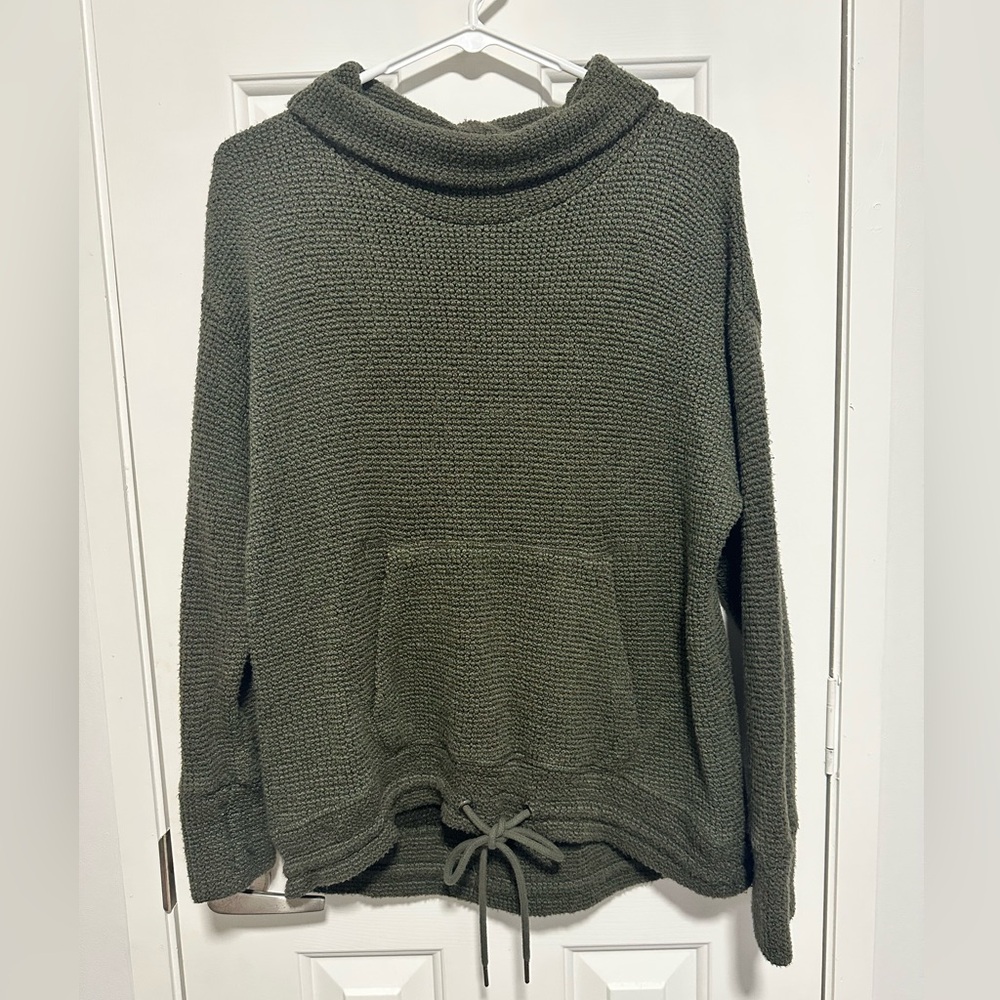 Elegant Olive Women's Cowl Neck Sweater